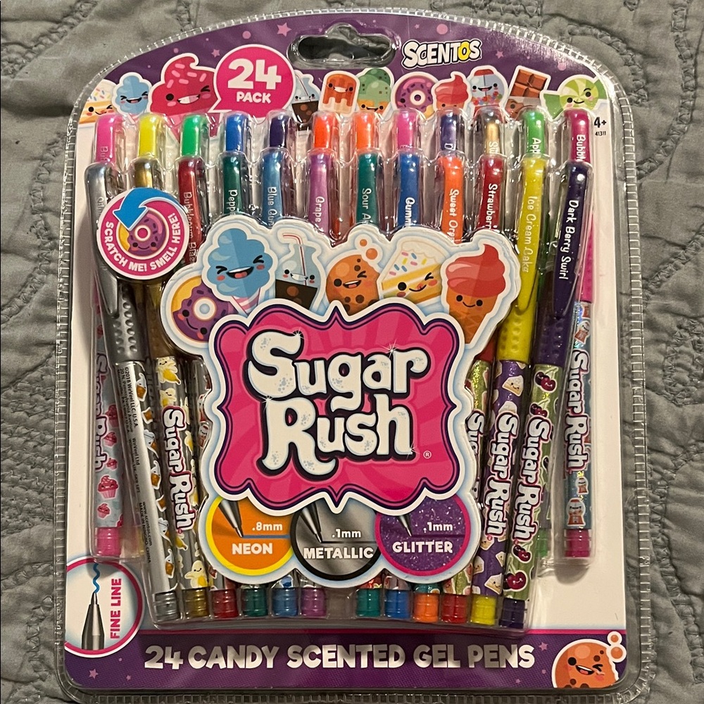 Scentos Sugar Rush Candy Scented Fine Line Gel Pens 24 Pack